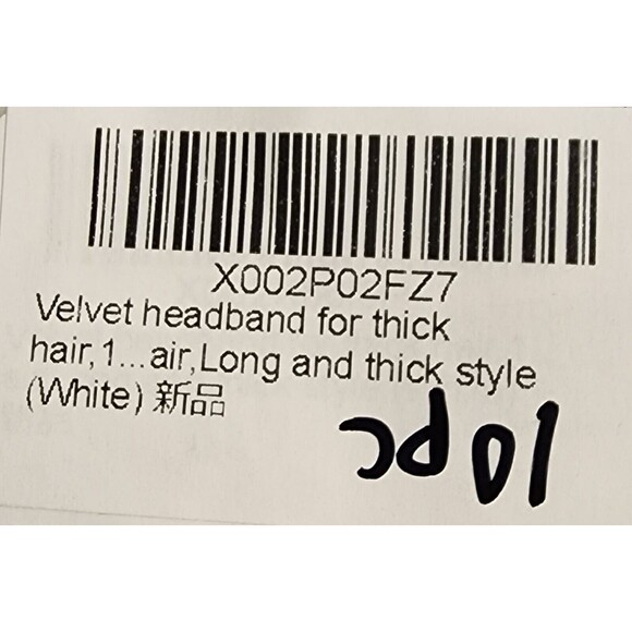 10PC SET White Velvet Hair Ties Scrunchies Full Bag All Hair TYPES, BRAND NEW - Picture 6 of 6